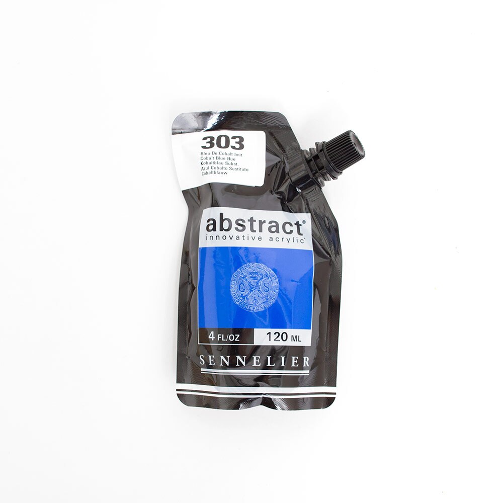 Abstract, Acrylic, Art & School, 120ml, Satin, 242861, Cobalt Blue